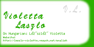 violetta laszlo business card